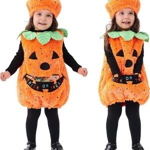Orange Pumpkin Kids Costume
